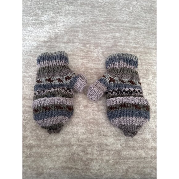Wool Convertible Mittens Flip Top Gloves Made in Nepal Men's Large/XL - Picture 8 of 10